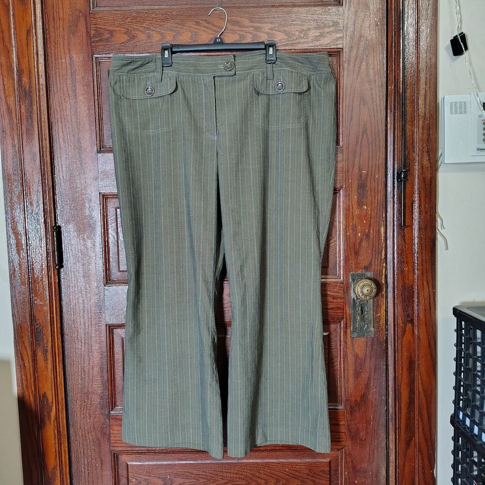Corp Core Grey Pin Stripped Wide Leg Poetcore Wmns Pants/T615